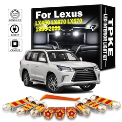 TPKE For Lexus LX 450 470 570 LX450 LX470 LX570 1996-2020 Canbus Vehicle Car LED Interior Light Kit Map Dome License Plate Lamp
