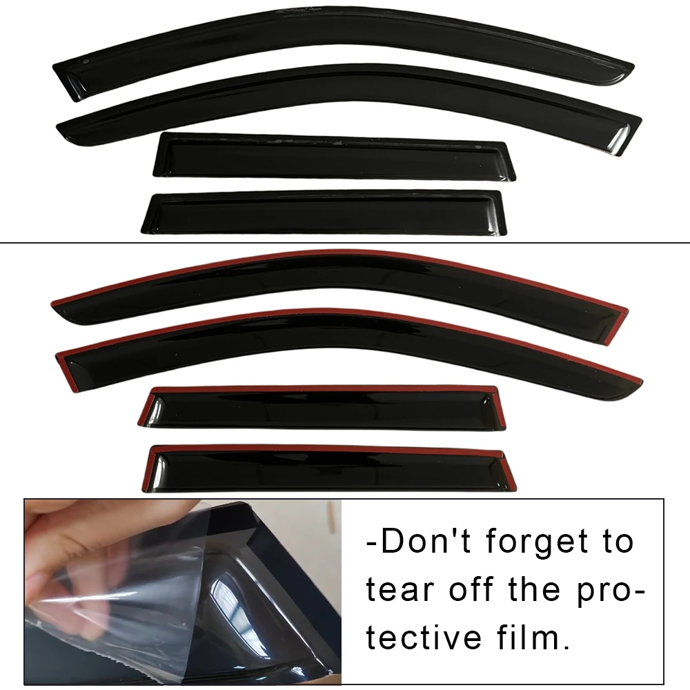Window Visor for MITSUBISHI OUTLANDER 2007 2008 2009 2010 2011 2012 2013 Wind Deflectors Rain Guards Door Visor Vent Shades