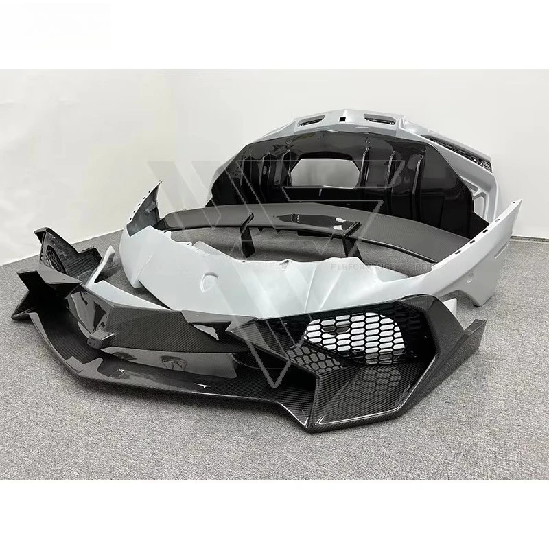 LP750 SV Style Half Partial Dry Carbon Fiber Body Kit With Bumper Spoiler for Lambo Aventador LP700 LP720 2011-2015 Carbon Kit