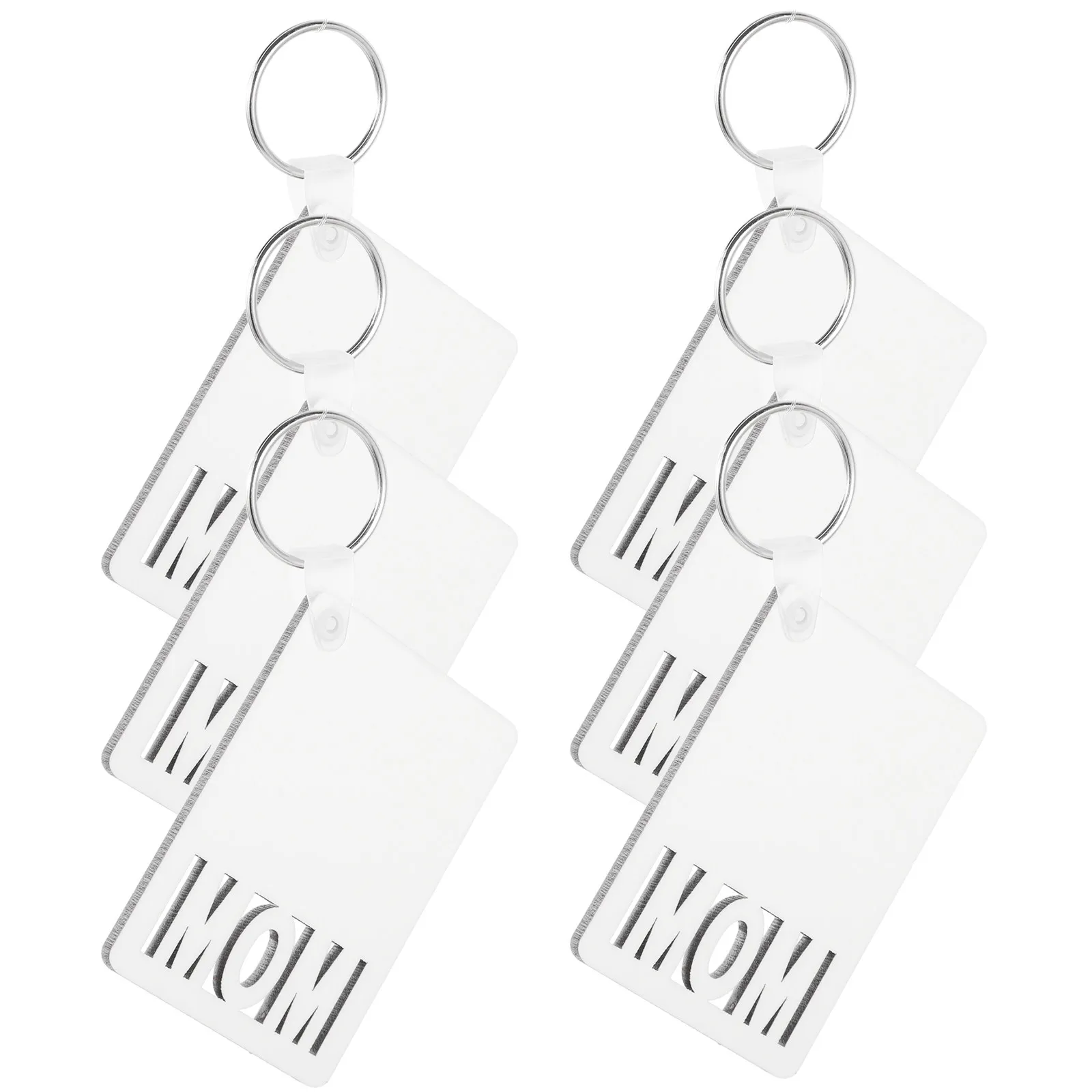 

Набор из 6 заготовок для сублимации: брелоки «Мама» для персонализированного изготовления, двусторонние, для термопереноса