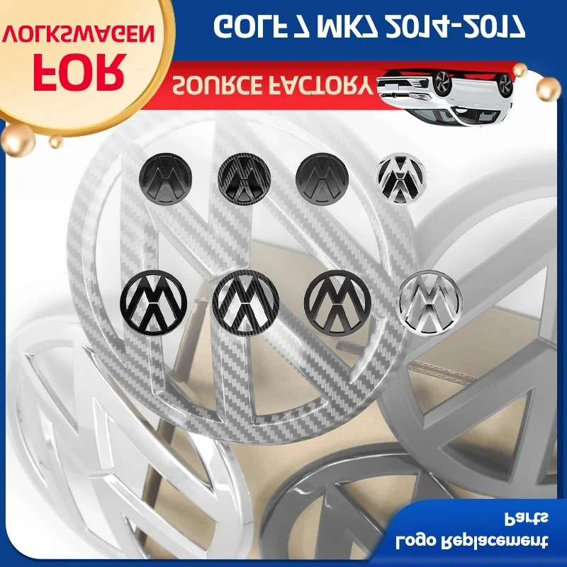 

2026 Hot For VOLKSWAGEN VW Cup Holders Car Trash Volkswagen Badge 5G0853601 5G0853630H Car Front Bonnet Grill Rear Trunk Emblem