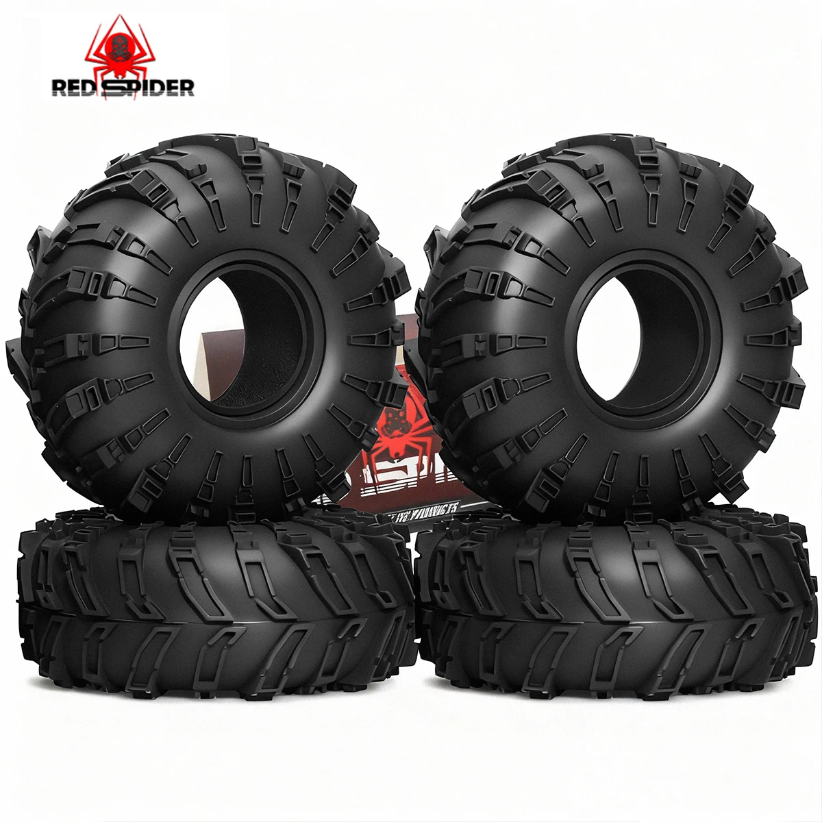 

Produced by RS Red Spider, 2.2-inch Rock Crawler Tires for SCX10, TRX4 & Axial - Hellhound Tires R55