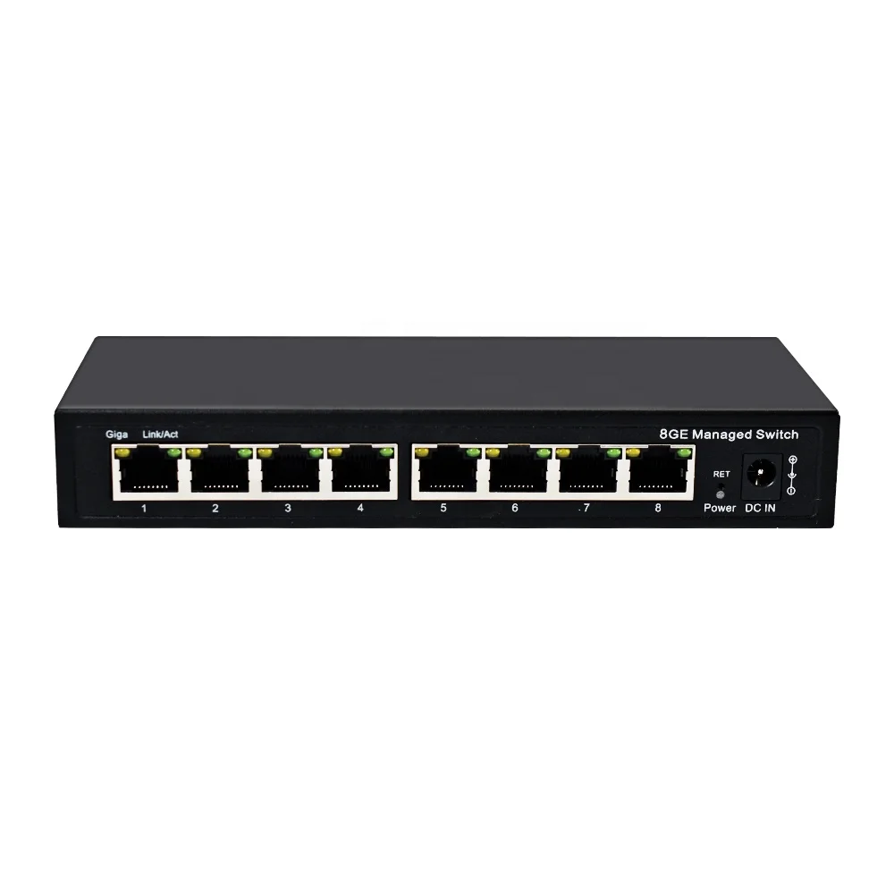 Wanglink 24V Passive PoE 8 port 10/100/1000M WEB Managed Reverse PoE Switch Support VLAN IGMP