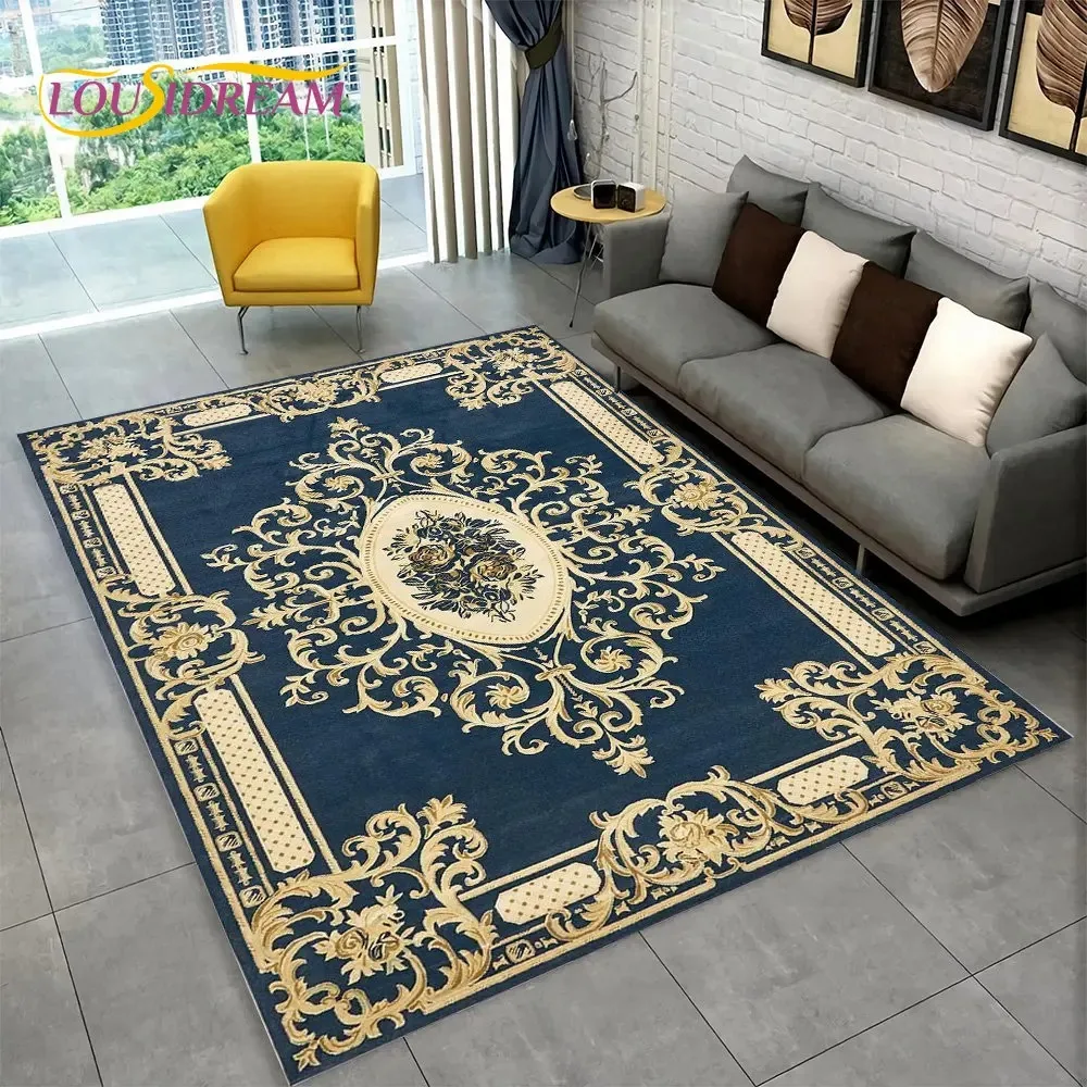 Turkey Persian Bohemian Area Rug Large, Carpet for Living Room Bedroom Sofa Doormat Decoration, Kid Play Non-slip Floor Mat