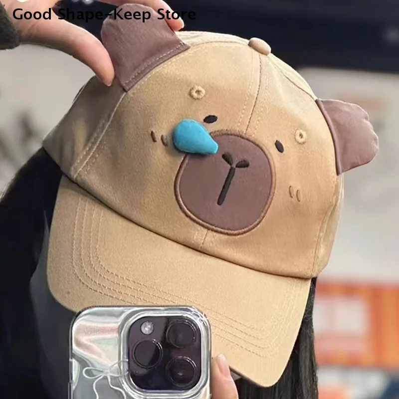 Capybara Embroidery Couple Baseball Cap Anti-Sun Dad Hats Trendy Breathable Golf Cap Unisex Capibala hat baseball cap
