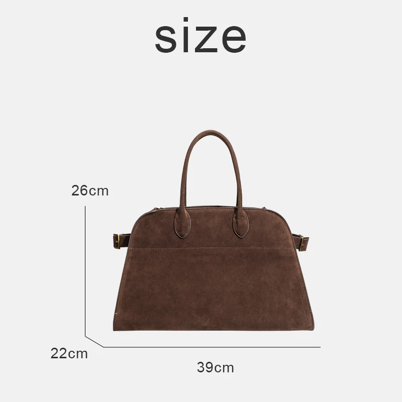 Vintage Faux Suede Tote Bag For Women Luxury Designer Handbags Purses 2024 New In PU Top Handle Large Capacity Underarm Shoulder