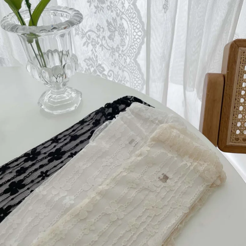 Women Sock Set 10 Pcs Ladies Mesh Lace Short Floral Creative Japanese Harajuku Korean Style Lolita Hollow Out Thin Socks 5 Pairs