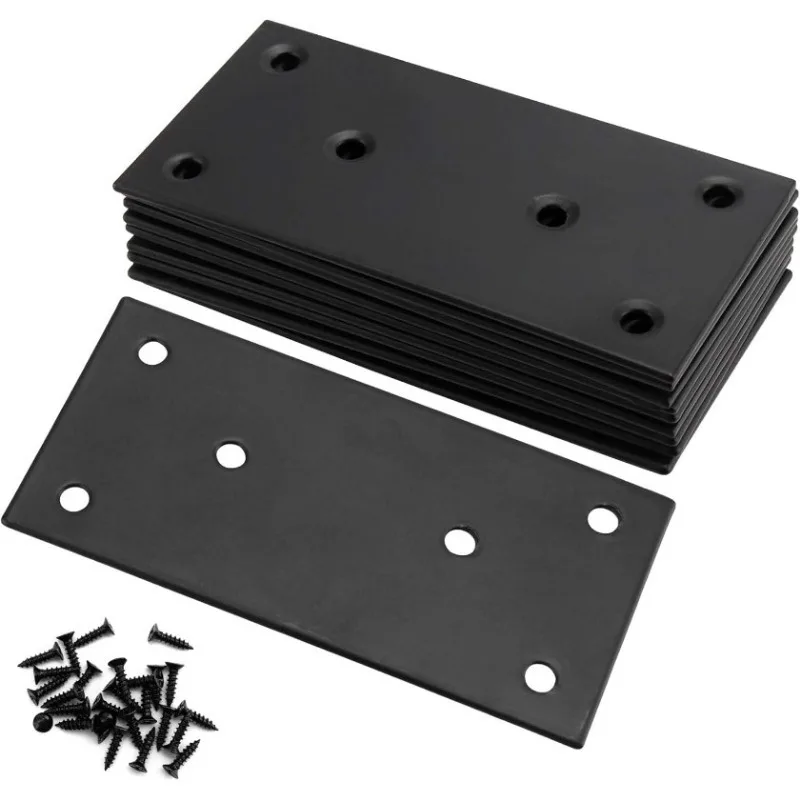 Stainless Steel Mending Plates Heavy Duty Flat Straight Brace Brackets with Screws, Bracket Repair Plates, Fixing Joining Plates