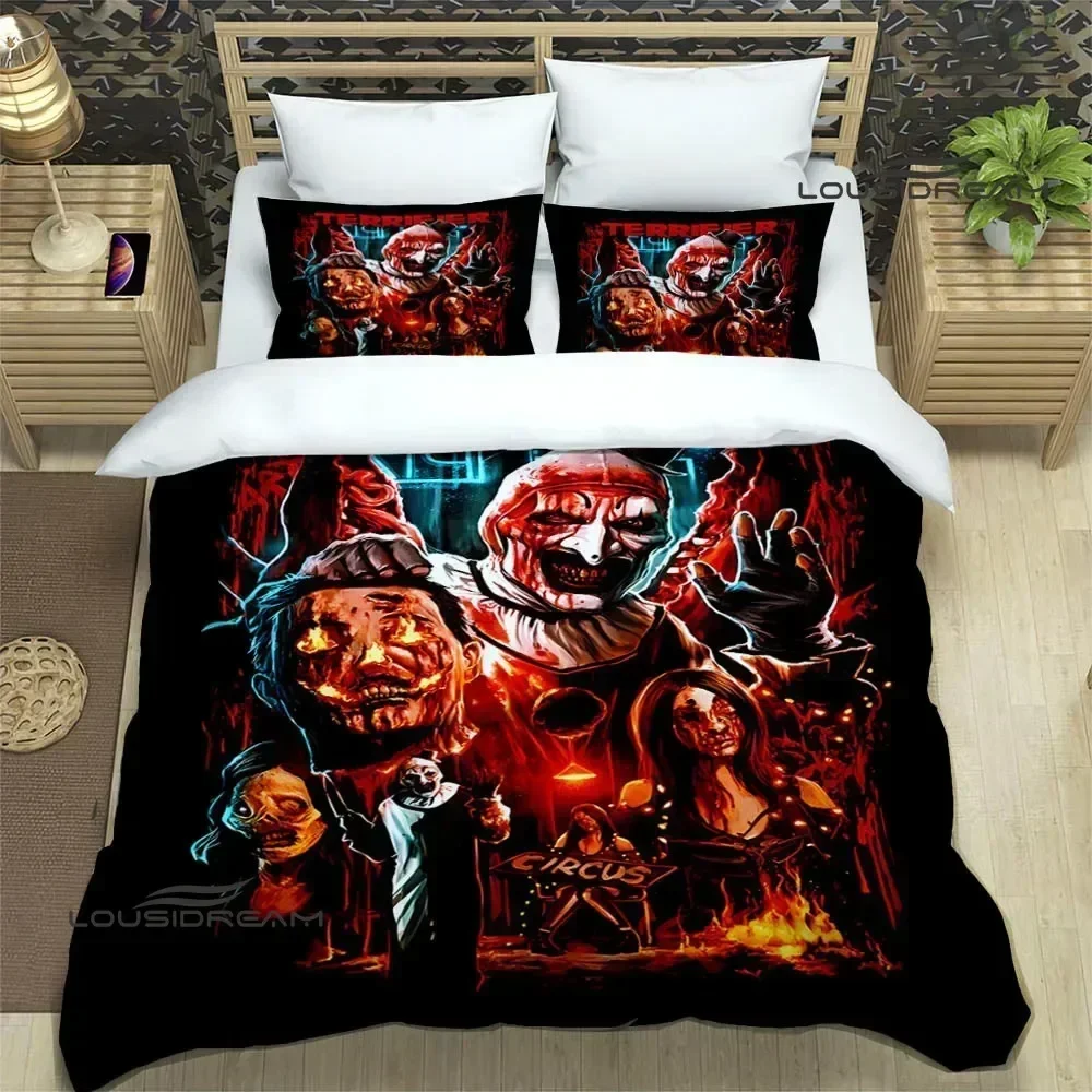 New 3D Print Terrifier horror Comfortable Duvet Quilt Cover Pillowcase Bedding Set Children Bedroom Decoration Home Textile