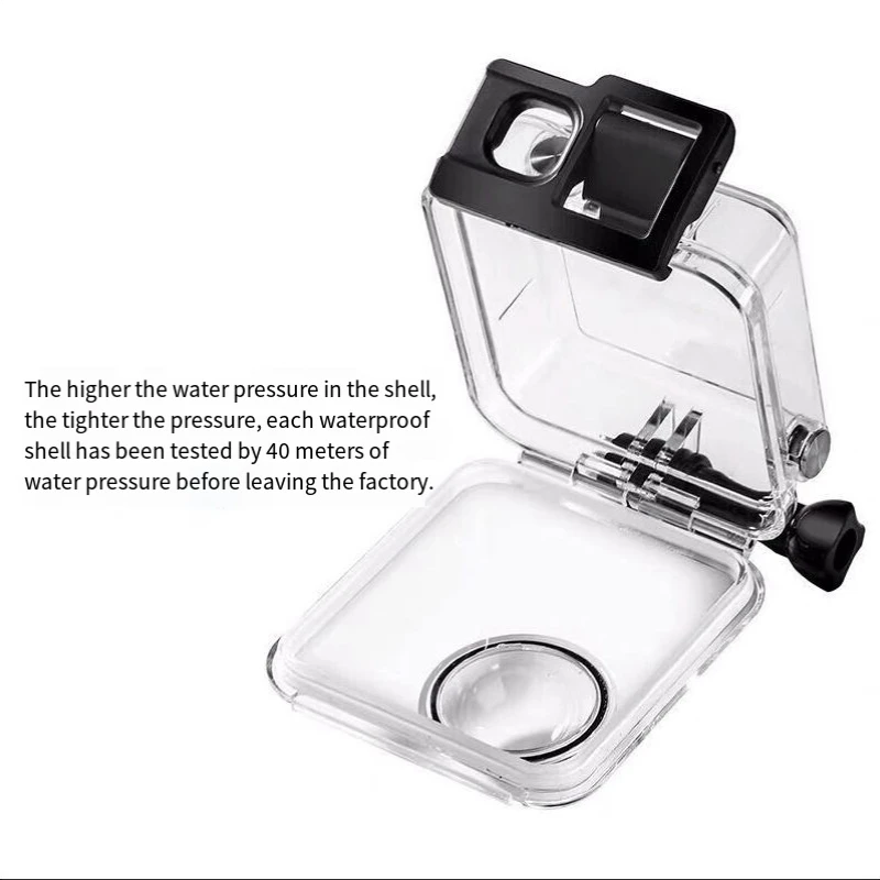 สําหรับ Gopro Max กันน้ําดําน้ําตัวเรือนสําหรับ Go Pro 360 กล้อง Panoramic Dive Case ตามที่แสดง 1 ชิ้น