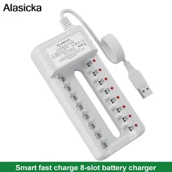 Battery Charger Intelligent 4 6 8 Slots EU Cable For AA/AAA Ni-Cd Rechargeable Batteries For Remote Control Microphone Camera