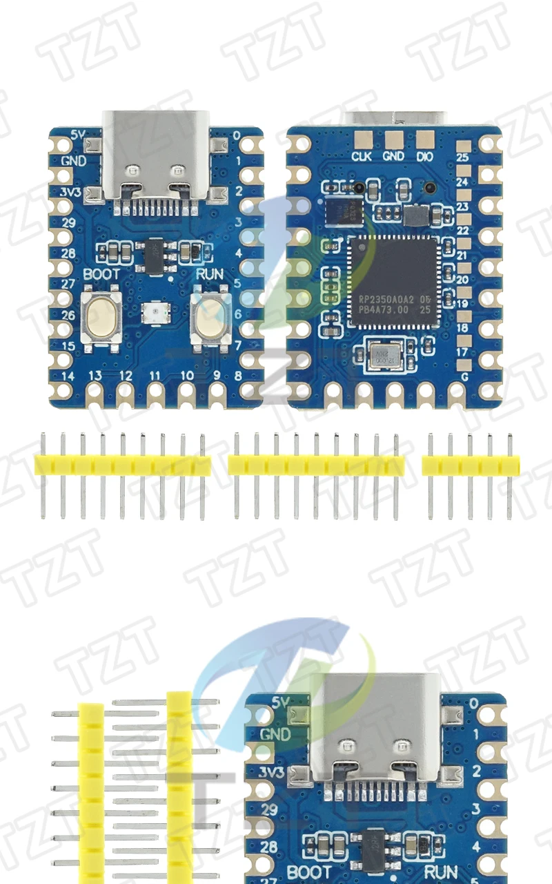 1/3PCS RP2350-Zero Mini-Entwicklungsboard RP2350 Basierend auf Raspberry Pi RP2350A Dual-Core mit integriertem 520KB 4MB Flash Type-c USB – Detail 5