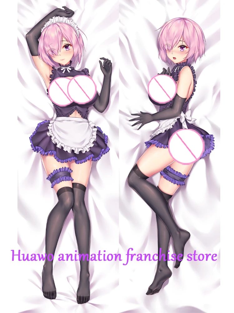 Dakimakura Anime Pillow Case Maid Outfit Pillow Cover Halloween Christmas Decoration 2023