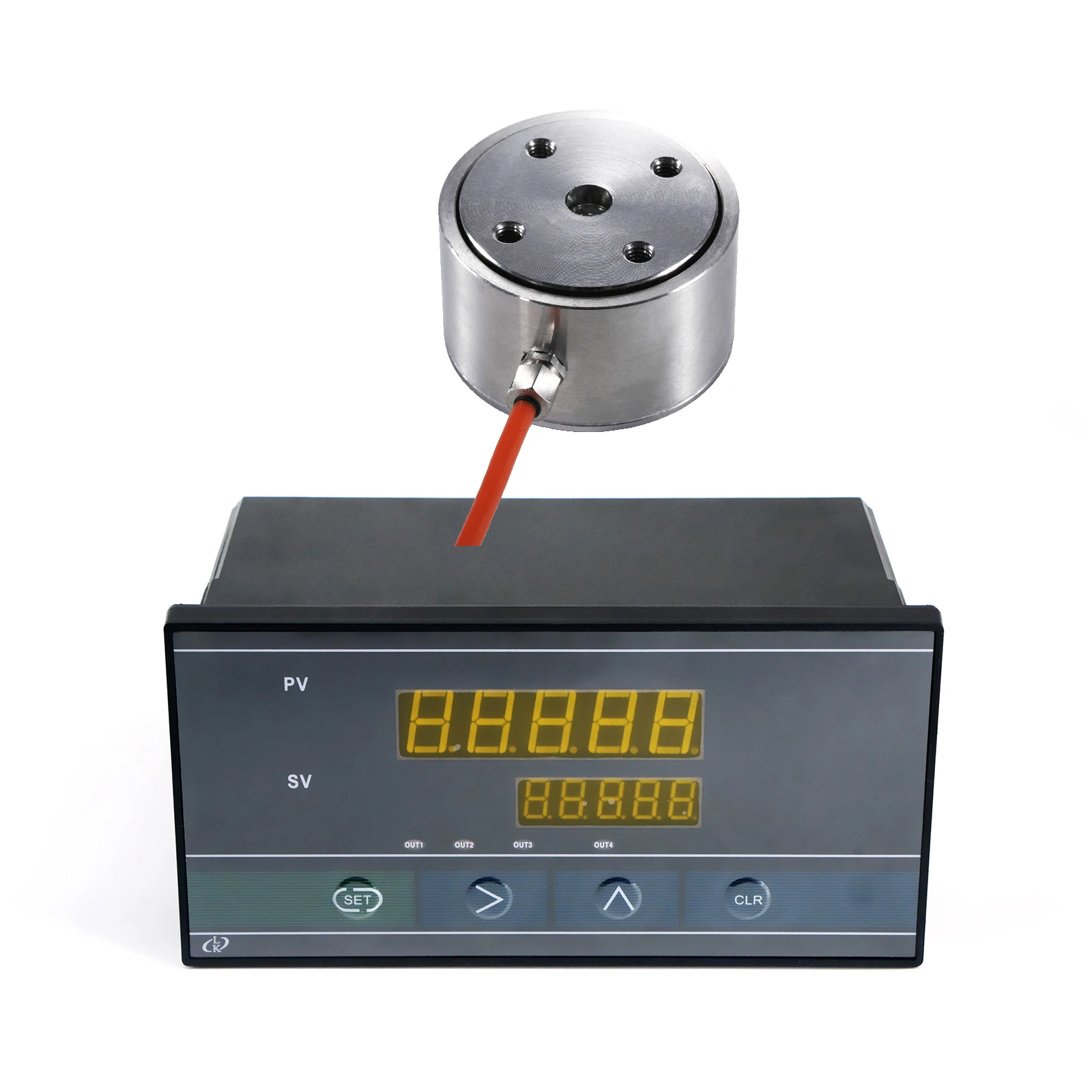 Load Cell Sensor with Indicator Display,Bellows Type Load Cell Test Compression Force Weight Pressure for Scale Automate