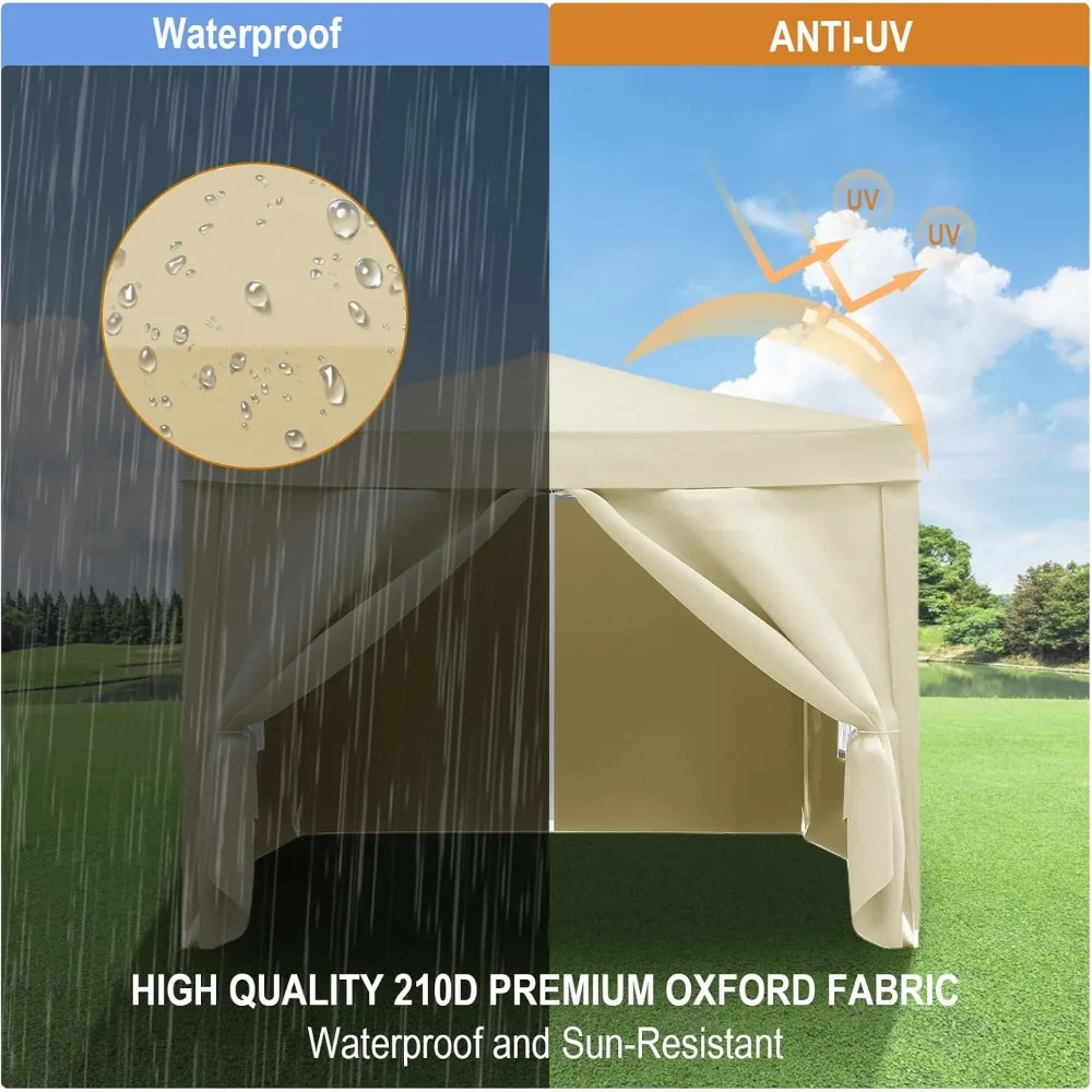 Pop Up Canopy Tent Heavy Duty with 4 sidewalls Commercial Outdoor Party Tent Event Wedding Tents Instant Canopy Gazebo