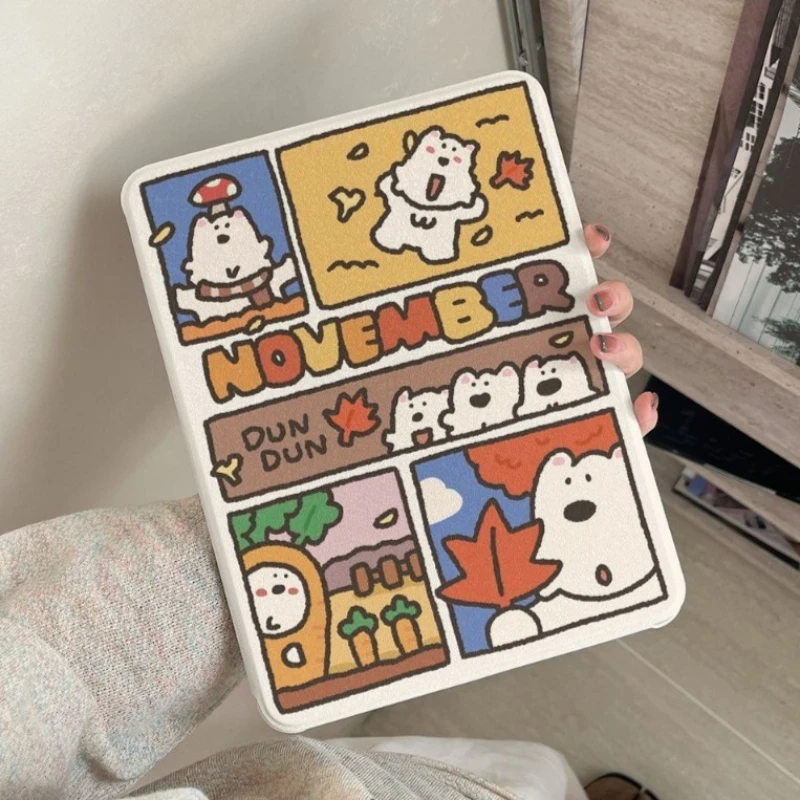360 Degree Rotation Smart Cover for Samsung Tab S7 S8 S9 11 Plus S6 Lite 10.4 Inch Cover Funda for A9 8.7" Plus 11" Cute Puppy 2