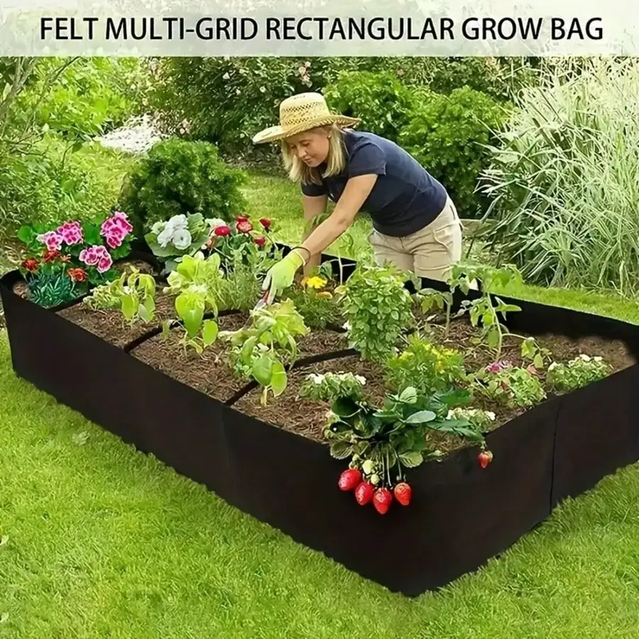

Upgraded Thickened 8-Compartment Garden Bed for Veggies & Flowers