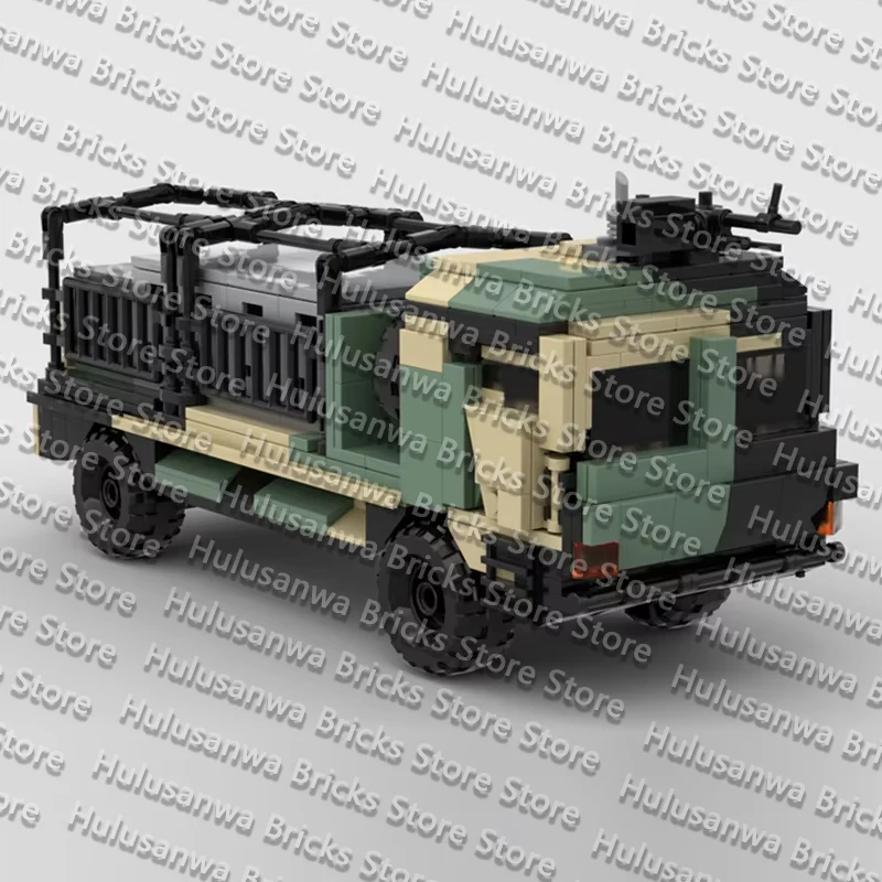 qwert Military Off-Road Vehicle Model MOC Building Bricks War Equipment Modular Technology Gifts Holiday Assemble Children Toys