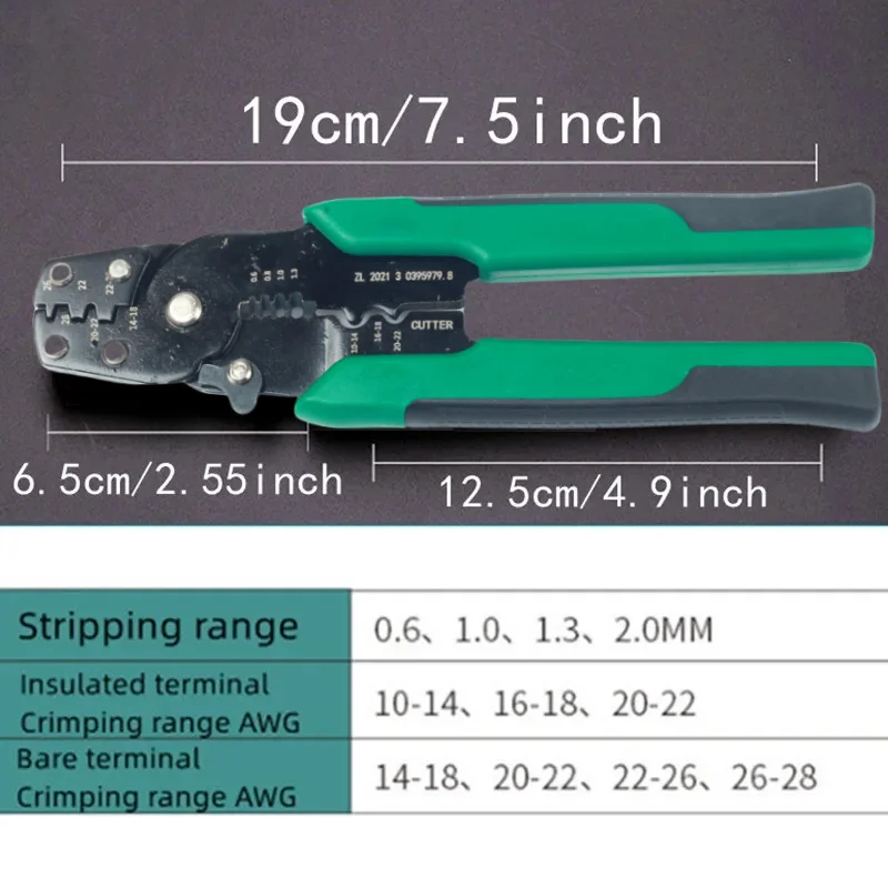 Multifunctional Mini Electric Terminal Crimping Plier with Wire Stripper and Cutting Manual Crimping Tool Multi Connector Kit