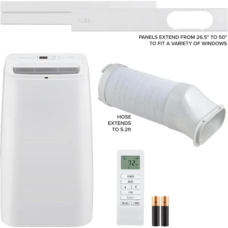 Ivation 12,000 BTU condizionatore d'aria portatile con wi-fi per stanze fino a 450 piedi quadrati (8,000 BTU SACC) 3-in-1 Smart App Control