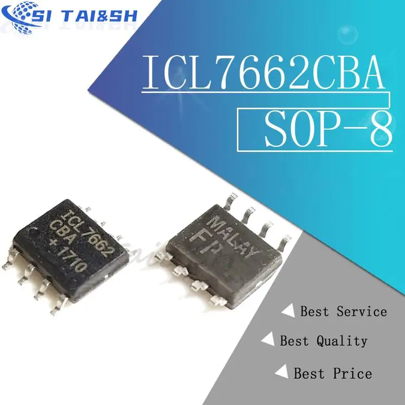 10 teile/los icl7660aibaz sop8 icl7660 7660aibaz icl7660scpaz dip icl7662 icl7662cba icl7662cpa cmos Spannungs wandler ic sop-8