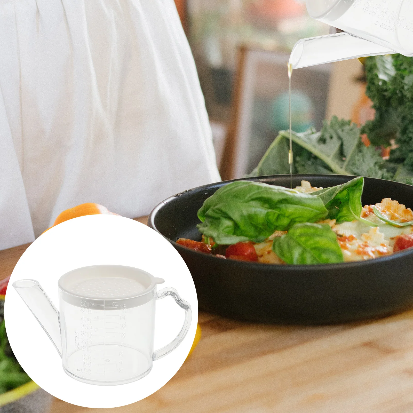 

1Pcs Oil Dispenser Bottle Plastic Oil Kettle Vinegar Container Kitchen Seasoning Can Heat-Resistant Explosion-Proof for Healthy