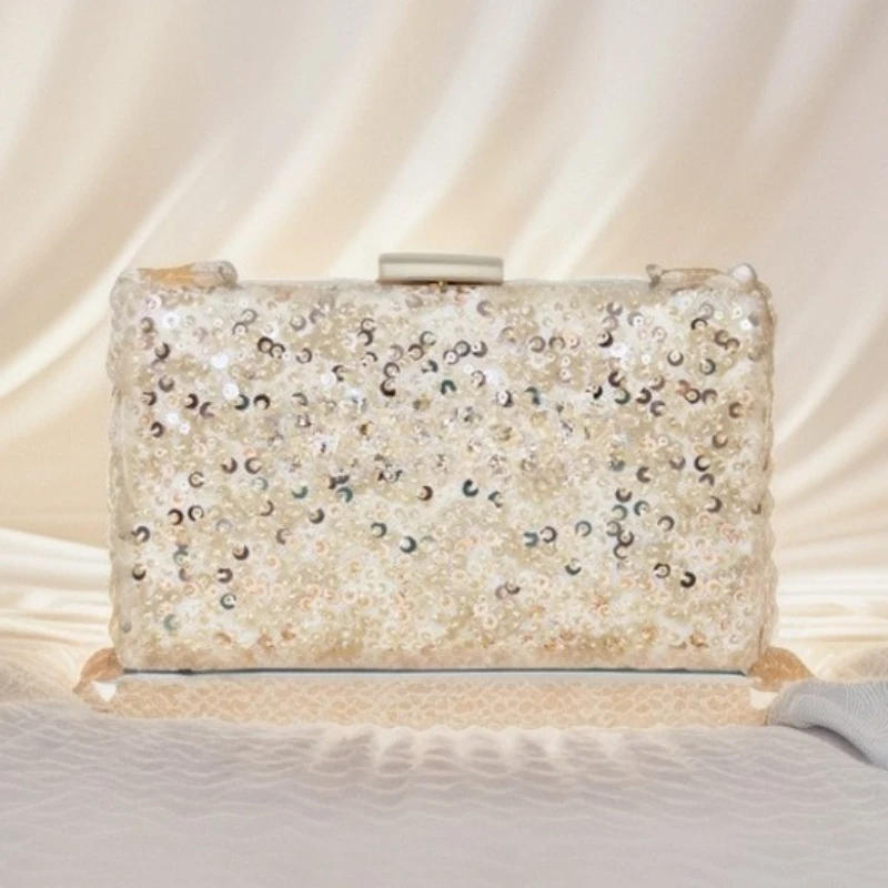 

Женская вечерняя сумка с золотыми бусинами и вышивкой стразами, на плечо, через плечо, для подружек невесты, для банкетов, роскошная блестящая сумка, Bolsas Femininas Luxuosa