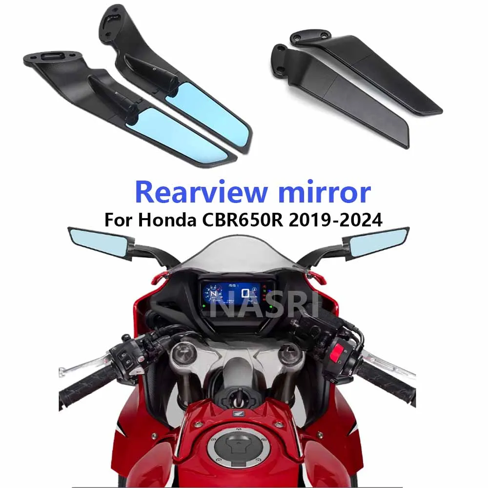 For Honda CBR 650R CBR 650 R CBR650R 2019-2024 Motorcycle Rearview Rear View Mirrors Side Mirror Wind Wing Adjustable Rotating