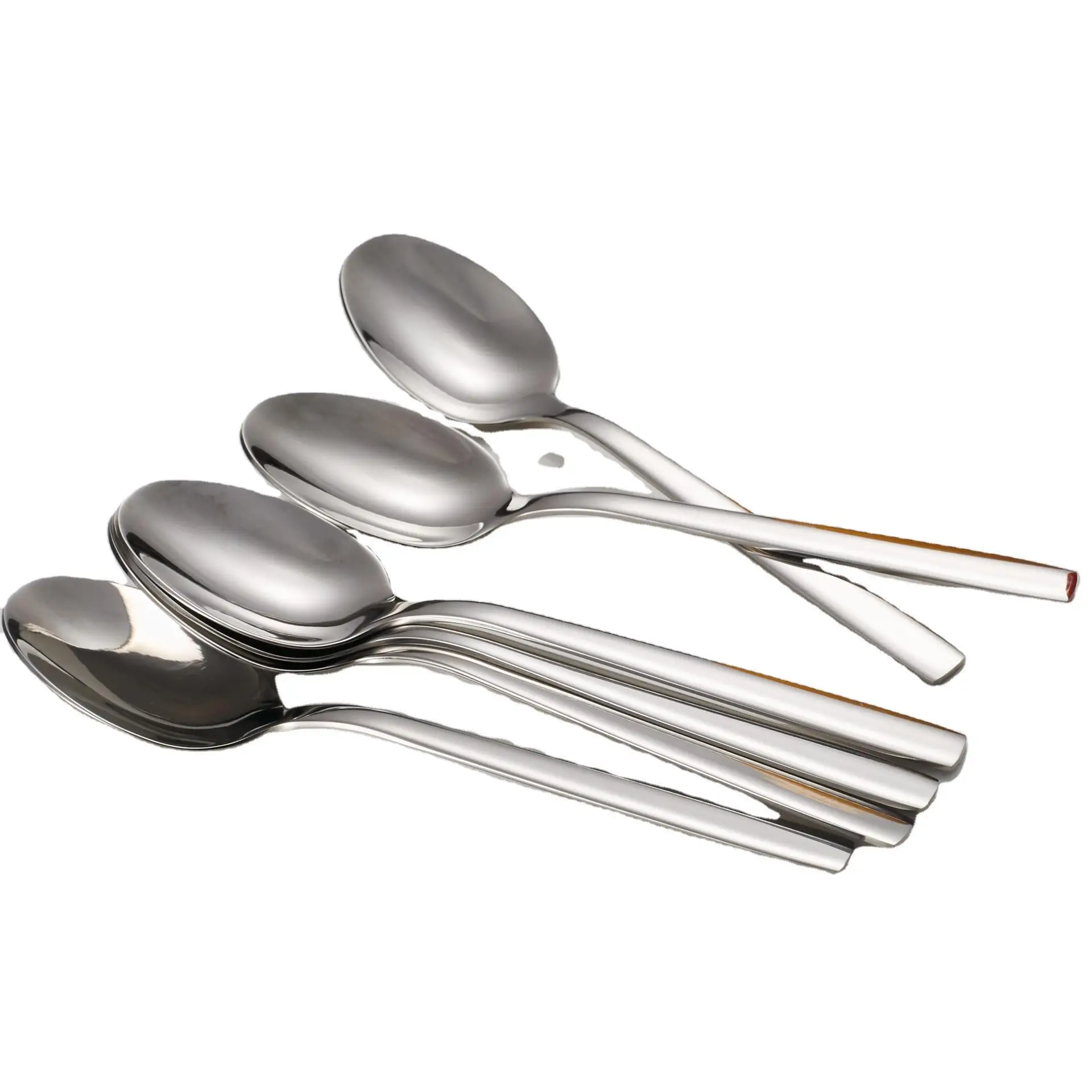 

4pcs/set 304 Stainless Steel Ice Spoon Long Handle 316 Tablespoon Coffee Dessert Western Food Spoon Stirring Spoons Tableware