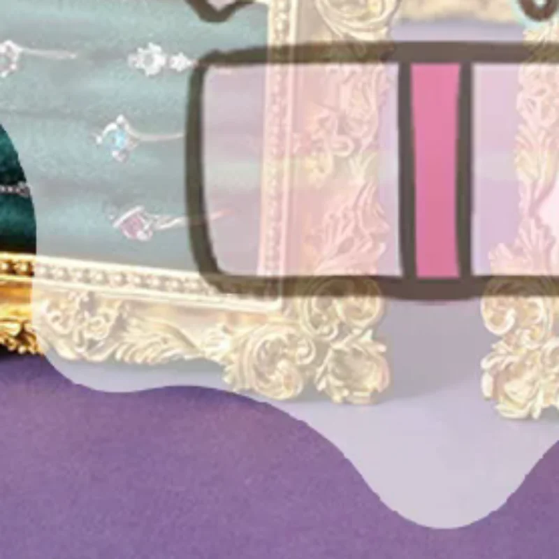 

Vintage Gold Ring Display Stand Suede Earring Tray Baroque Design Wedding & Birthday Gifts Velvet Organizer For Engagement Prop