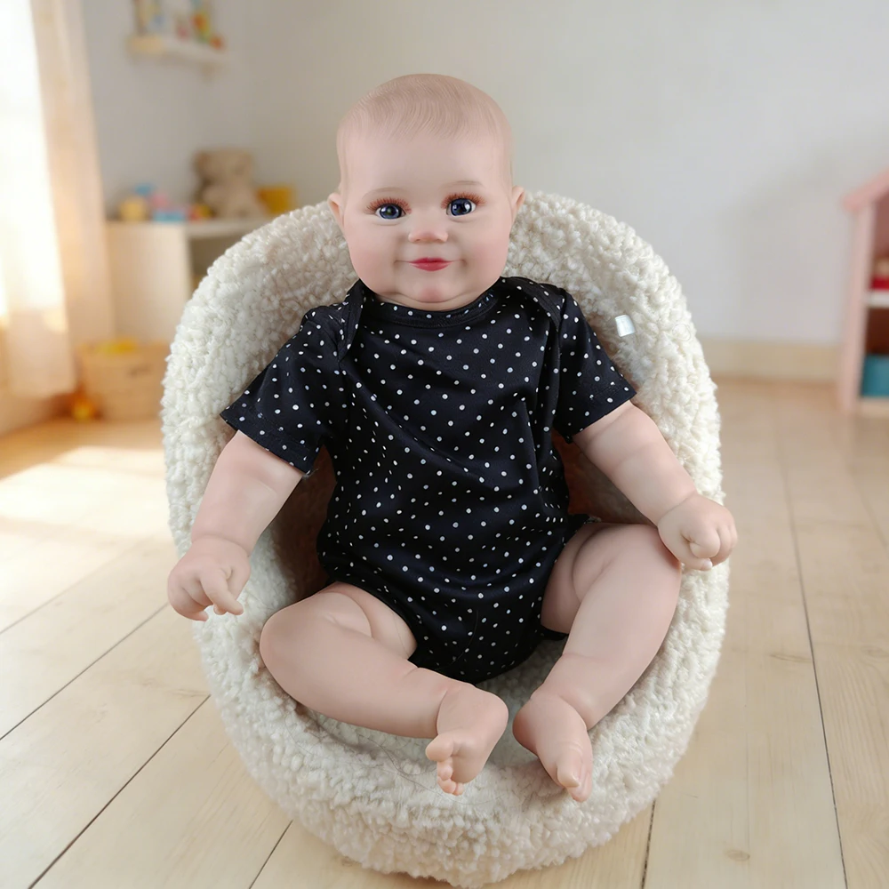Already Finished Reborn Baby Doll Maddie Smile Girl Handmade 3D Skin Visible Veins Art Collection Doll Toy Figure Gift