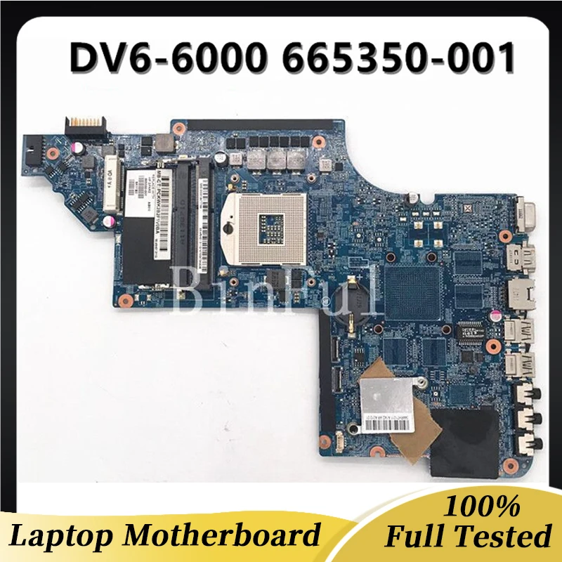 665350-001 665350-501 665350-601 Mainboard For Pavilion DV6 DV6-6000 Laptop Motherboard 48.4RH09.021 HM65 100% Full Working Well