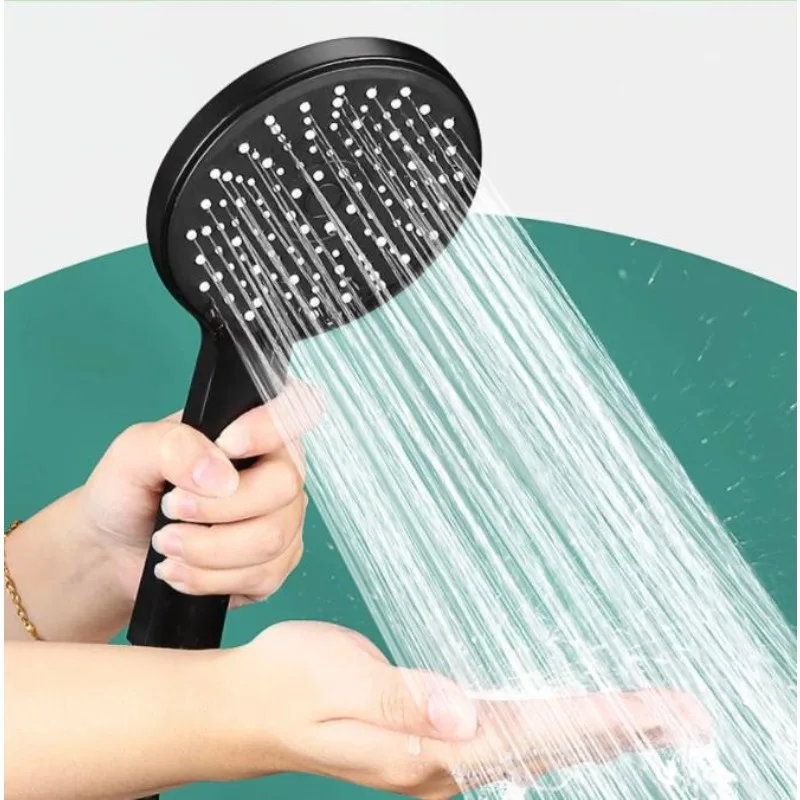 Hand Hold Five-speed adjustable Circular high pressure shower head shower panel Water saving Silicone water outlet free shipping