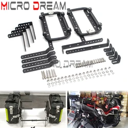 Motorcycle Side Boxes Mounting Bracket Kit Universal Luggage Pannier Cargo Saddlebags Steel Sidecase Mount Support For Harley