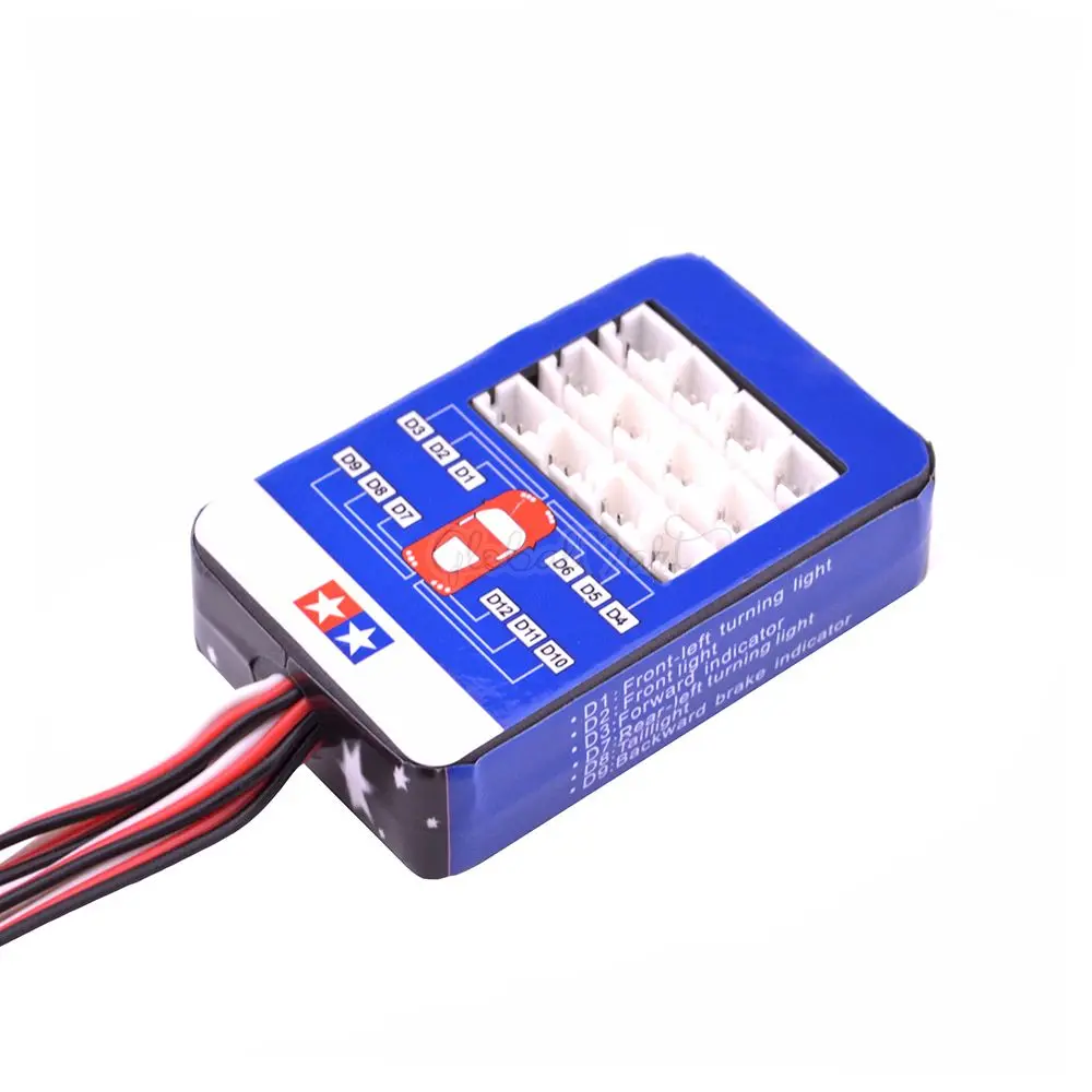 Auto RC di alta qualità da 4,8 V a 6 V 1:10 per Yokomo Tamiya Simulazione Flash Accessori RC 12 Kit di illuminazione a LED 4 colori di illuminazione