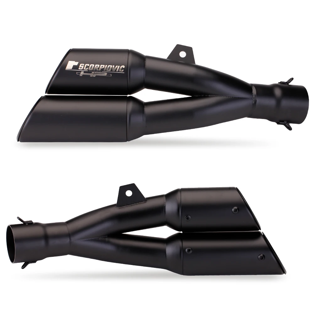 Original position of 51mm universal dual-outlet motorcycle exhaust system muffler tailpipe for CBR300Ninja250Horizon R3BN300