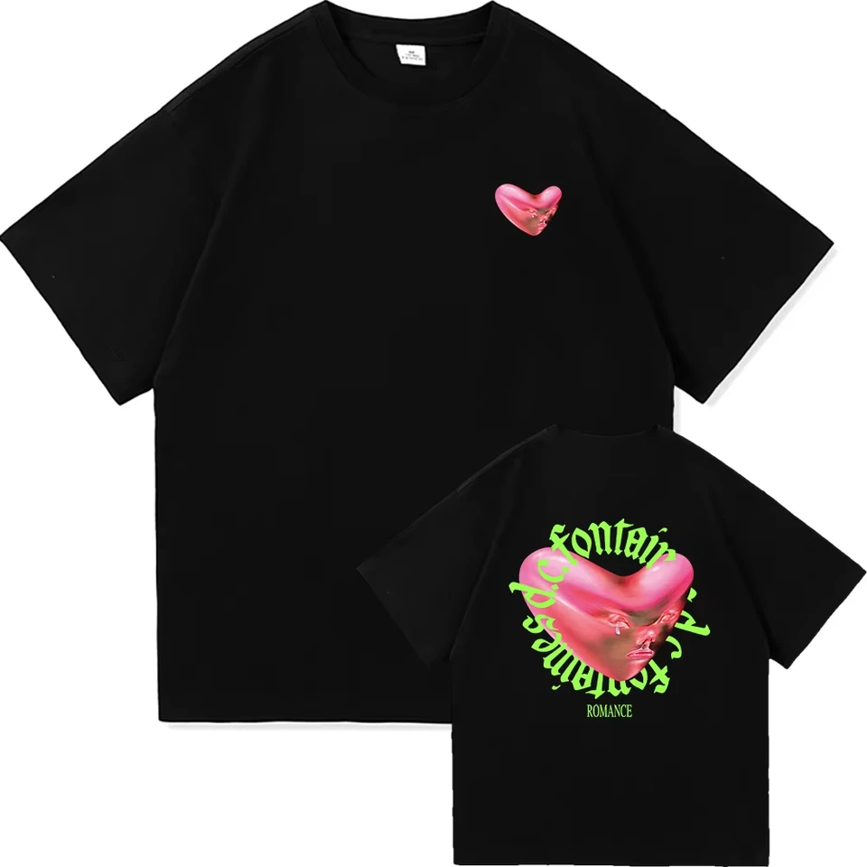 Camiseta Streetwear Fontaines D.C. Romance, para Hombre y Mujer, Harajuku, Unisex, Algodón, Overzised, Casual 5