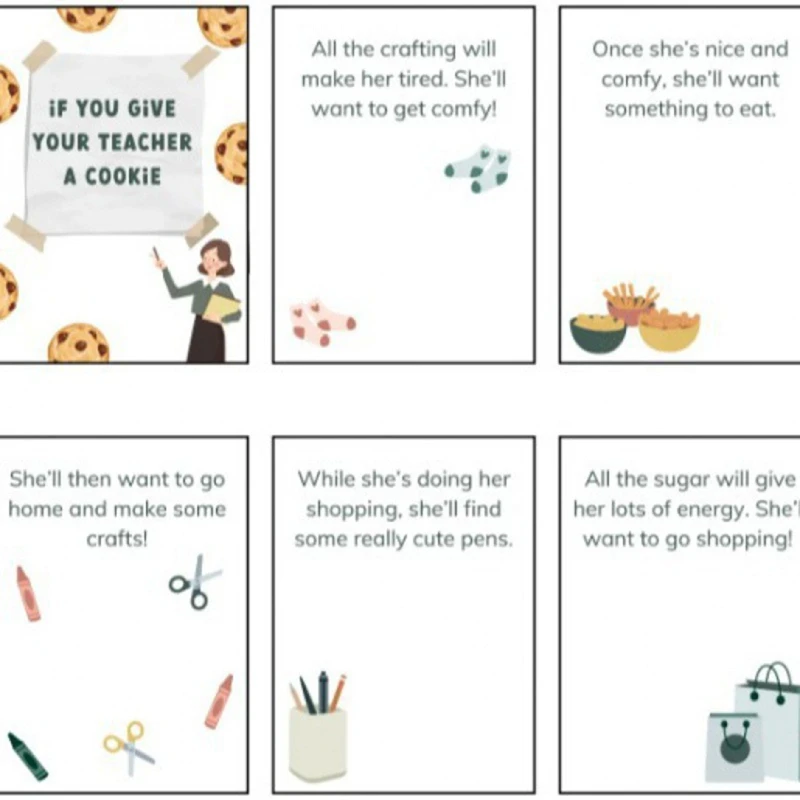 If You Give Your Teacher Cookies, A Teacher Appreciation Gift Book, Each Page Is A Thank You Tribute To Their Hard Work