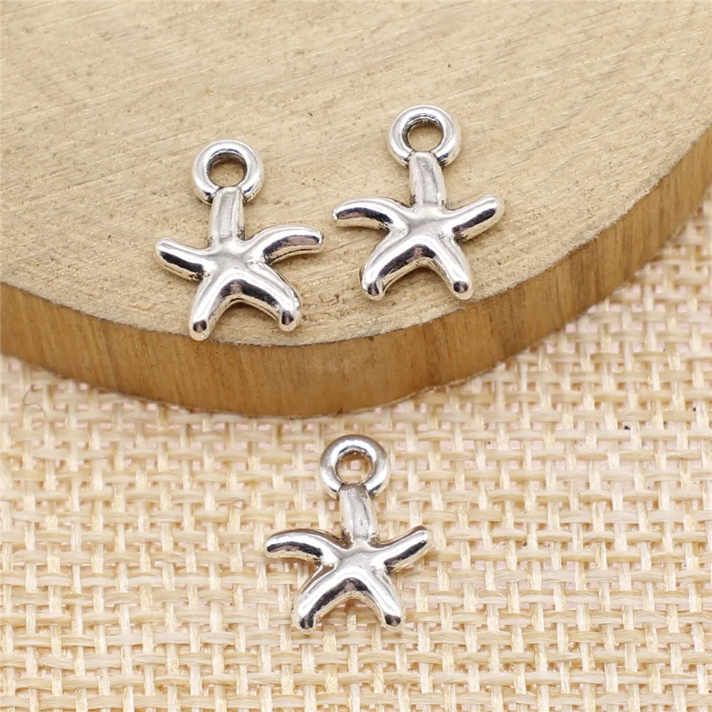 WYSIWYG 20 pièces 12x10mm 3 couleurs (Bronze antique, Argent antique, Or antique) Breloques Étoile de mer pour la fabrication de bijoux