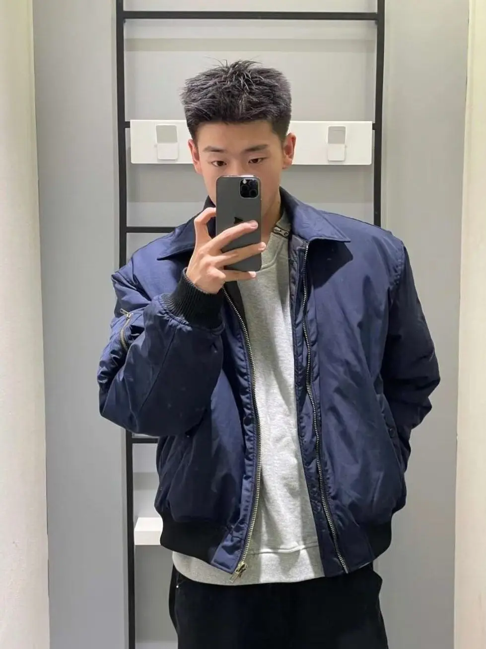 

Водонепроницаемая мужская куртка-пилот с молнией, повседневная модная осенняя верхняя одежда для молодежи, с прямым низом, стильный дизайн