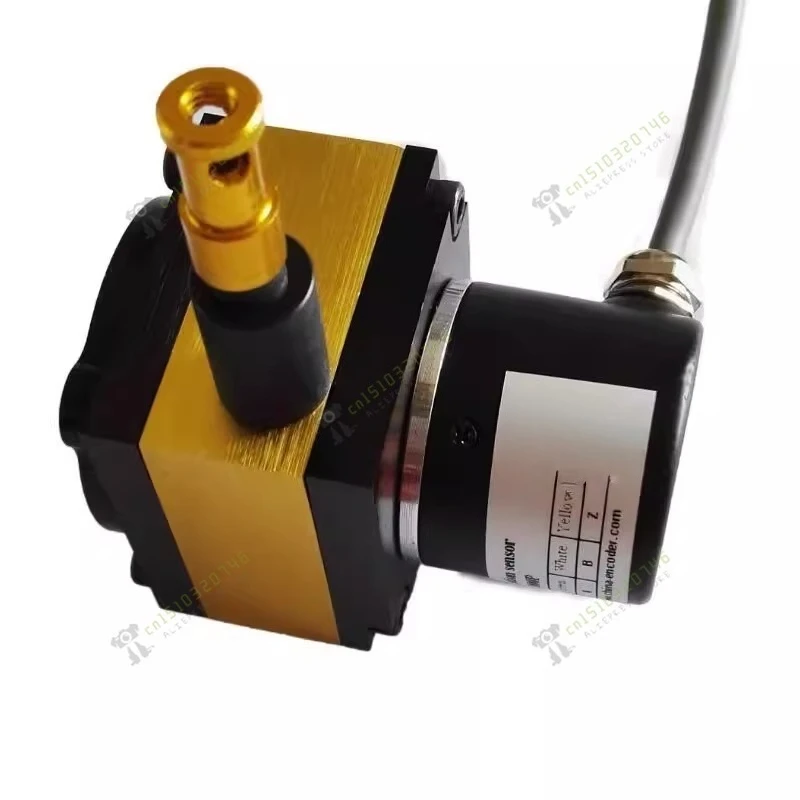 1000mm Range Draw Wire Displacement Sensor — Linear Rope Encoder, Potentiometer