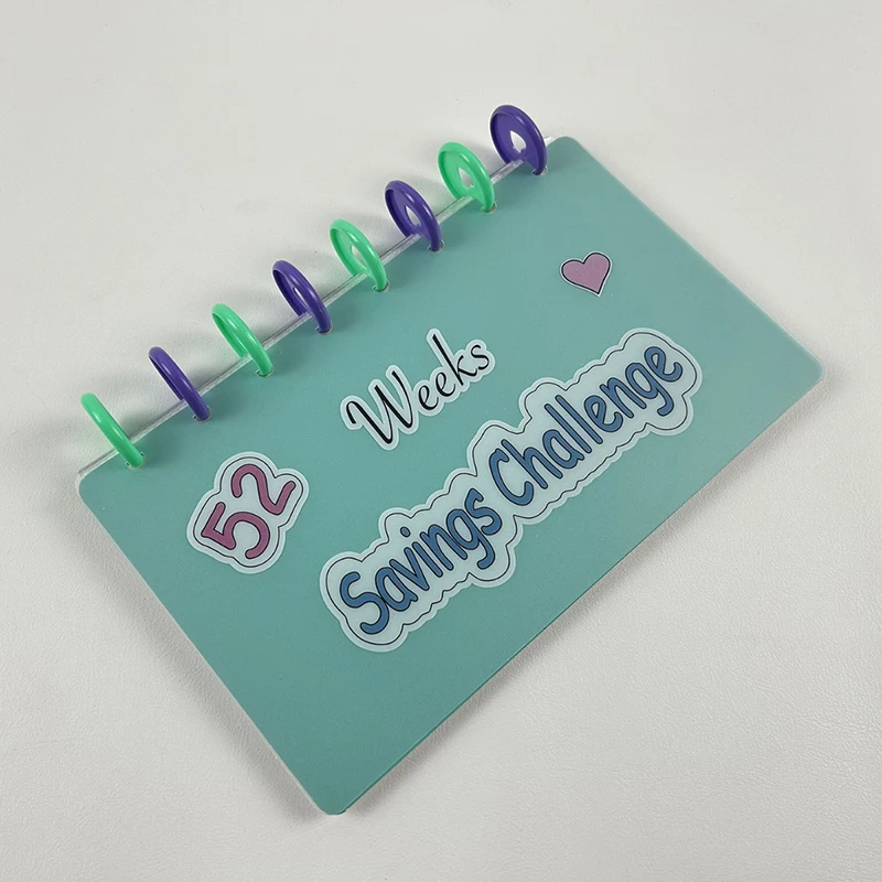 Cartoon Portable Receipt Collection Challenge Money Saving Book Mini PVC Binders