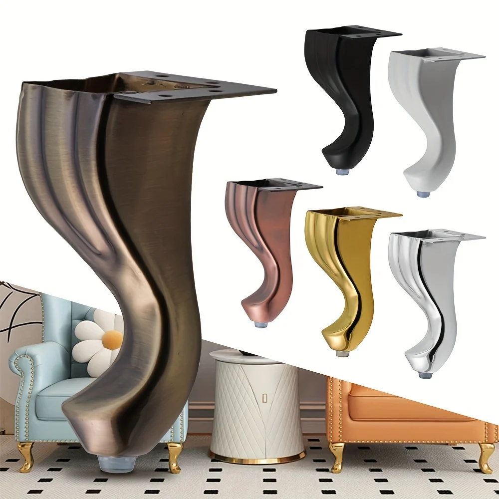 

Традиционные металлические ножки королевы Анны, банки для столов, табуретов, шкафов, стульев, ножки дивана Queen Ann, аксессуары для ножек дивана