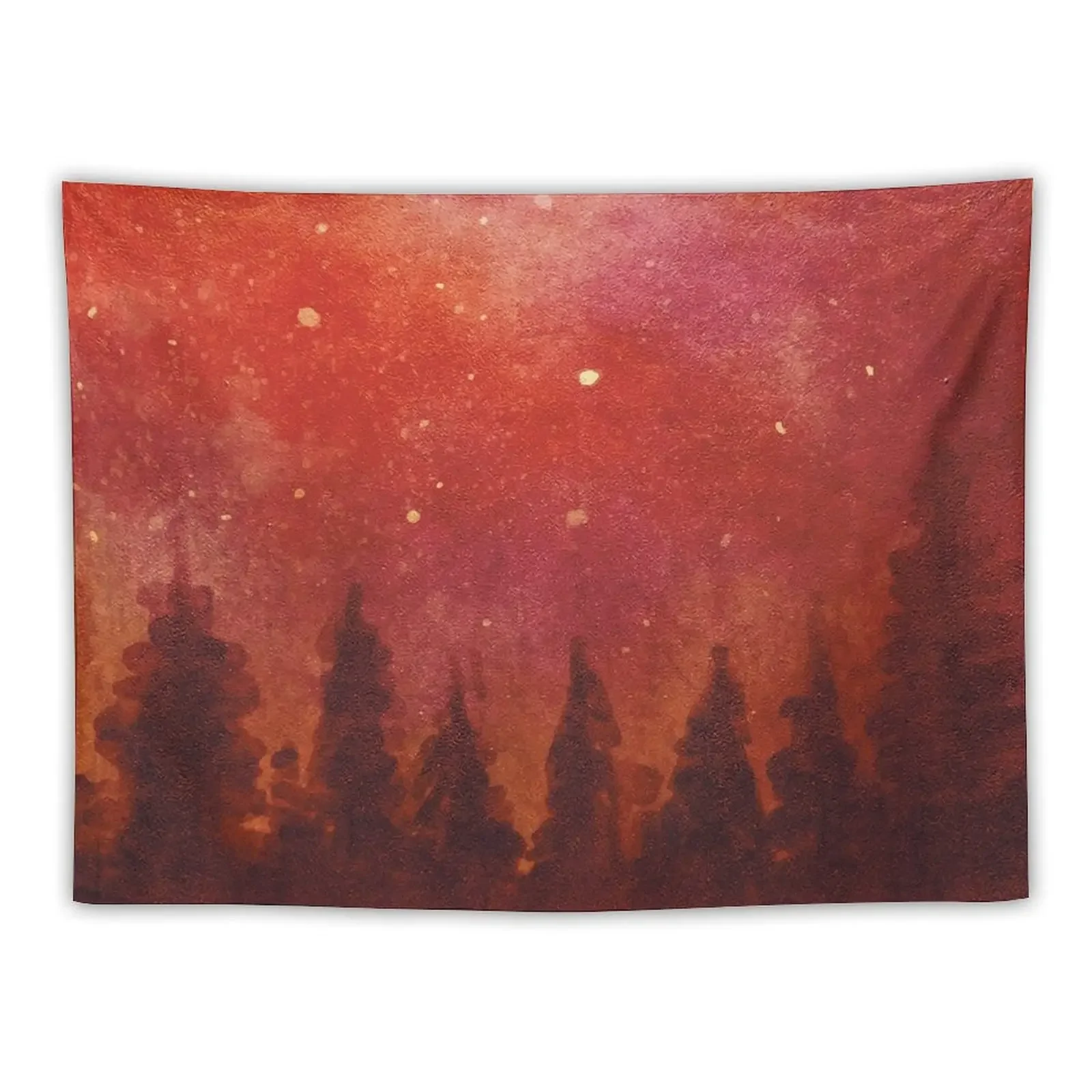 Red forest night Tapestry Decoration Room Decoration Wall Tapestry