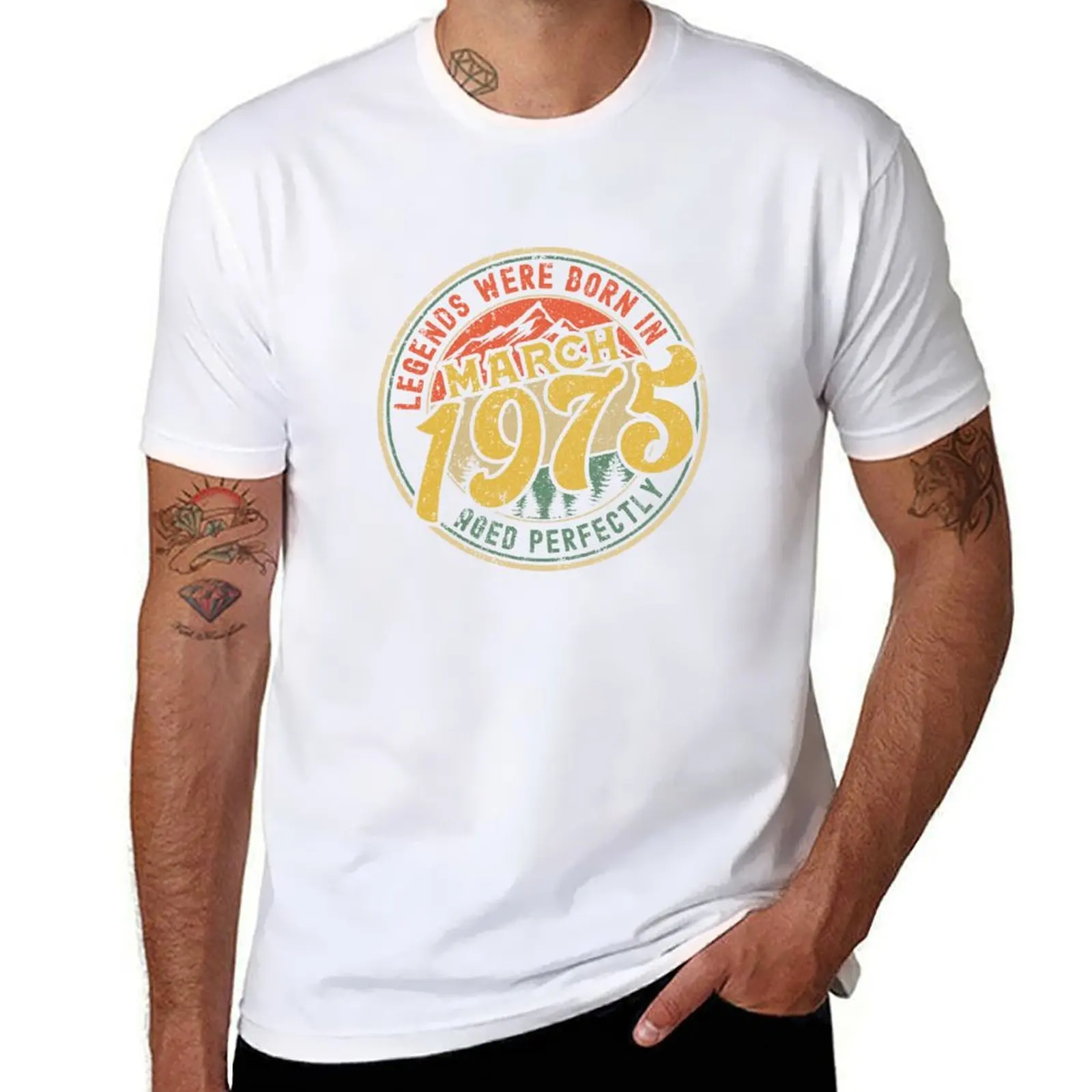 

Legends were born in MARCH 1975 - aged perfectly - awesome vintage birthday T-Shirt man t shirt graphic T-Shirt