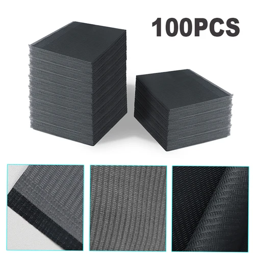 Imagen 1 del producto 100 Uds. Almohadilla limpia desechable negra para tatuajes, Baberos para tatuajes, cubiertas de mesa, almohadilla limpia, servilletas dentales para pacientes, accesorios para tatuajes