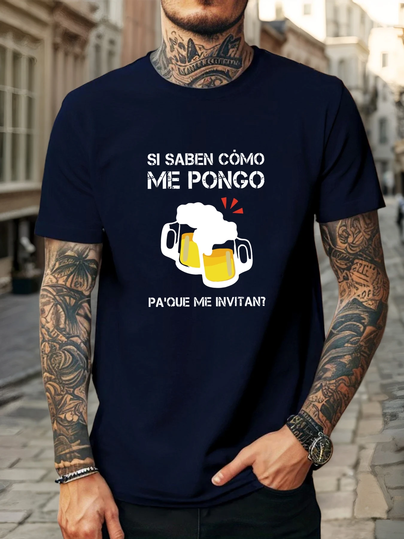 Kaos Pria Hitam dengan Cetakan - Street Fashion Quotes ulasan dan harga