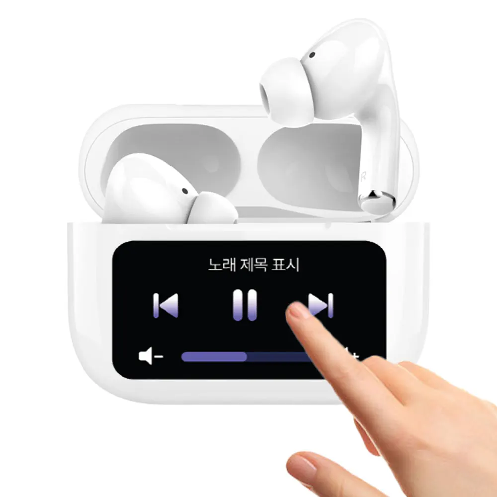 سماعات بلوتوث لاسلكية بشاشة لمس LED Anc (خاصية إلغاء الضوضاء/شاشة LCD/داخل الأذن/الاستماع إلى الموسيقى/التمرين)