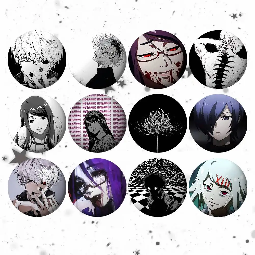 Anime T-tokyo-GhoulS Cool Badge Pins para amigo, mochila, ropa, accesorios coleccionables, regalo de joyería