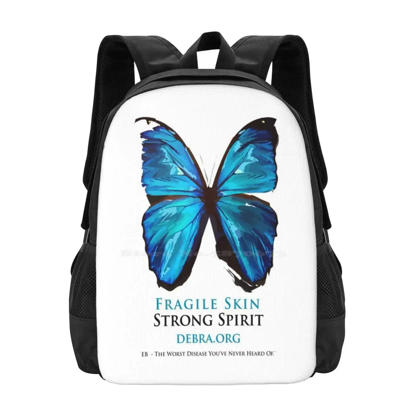 Beautiful Blue Butterfly Proceeds Donated To Debra.Org Hot Sale Backpack Fashion Bags Butterflies Bluebutterfly Epidermolysis